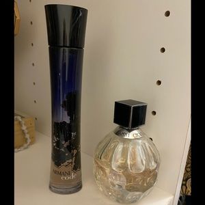Jimmy Choo and Armani Code USED